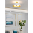 Bromi Design Lynch 3-Light Semi-Flush Mount Ceiling Fixture in White and Gold