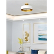 Bromi Design Lynch 3-Light Semi-Flush Mount Ceiling Fixture in White and Gold
