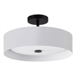 Bromi Design Lynch 3-Lights Semi-Flush Mount Ceiling Fixture in White and Black