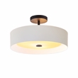 Bromi Design Lynch 3-Lights Semi-Flush Mount Ceiling Fixture in White and Black