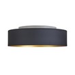 Lynch 10 in. 1-Light Black and Gold Flush Mount Ceiling Fixture
