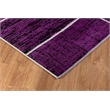 L'Baiet Verena Indoor Purple Brick Geometric 5' x 7' Fabric Area Rug