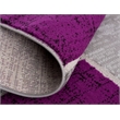 L'Baiet Verena Indoor Purple Brick Geometric 5' x 7' Fabric Area Rug