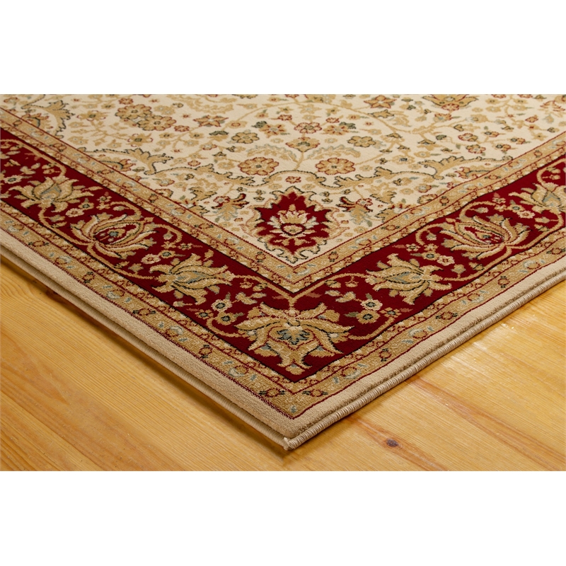 L'Baiet Agatha Beige Oriental 4' x 6' Fabric Area Rug