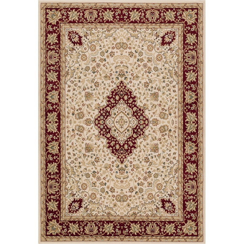 L'Baiet Agatha Beige Oriental 5' x 7' Fabric Area Rug