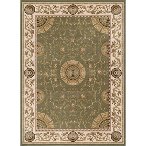 L'Baiet Serilda Green Oriental 5' x 7' Fabric Area Rug