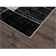 L'Baiet Verena Black Geometric 2 ft. x 3 ft. Fabric Scatter Area Rug