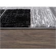L'Baiet Verena Black Geometric 2 ft. x 3 ft. Fabric Scatter Area Rug