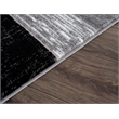 L'Baiet Verena Black Geometric 2 ft. x 6 ft. Fabric Runner Rug