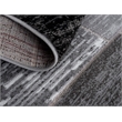 L'Baiet Verena Black Geometric 4 ft. x 6 ft. Fabric Area Rug