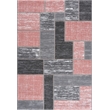 L'Baiet Verena Pink Geometric 5 ft. x 7 ft. Fabric Area Rug