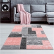 L'Baiet Verena Pink Geometric 2 ft. x 3 ft. Fabric Scatter Area Rug