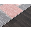 L'Baiet Verena Pink Geometric 2 ft. x 3 ft. Fabric Scatter Area Rug