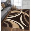 L'Baiet Abigail Graphic Fabric 4 ft. x 6 ft. Area Rug in Brown