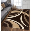 L'Baiet Abigail Brown Graphic Fabric 5 ft. x 7 ft. Area Rug