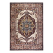 L'Baiet Jessie Brick Red Traditional Washable 5 ft. x 7 ft. Fabric Area Rug