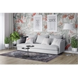 L'Baiet Scarlett Gray Distressed Washable 8 ft. x 10 ft. Fabric Area Rug