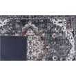L'Baiet Scarlett Gray Distressed Washable 8 ft. x 10 ft. Fabric Area Rug
