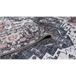 L'Baiet Scarlett Gray Distressed Washable 8 ft. x 10 ft. Fabric Area Rug