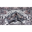 L'Baiet Scarlett Gray Distressed Washable 8 ft. x 10 ft. Fabric Area Rug
