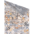L'Baiet Lena Distressed Blue Geometric 5 ft. x 7 ft. Fabric Area Rug