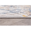 L'Baiet Lena Distressed Blue Geometric 5 ft. x 7 ft. Fabric Area Rug