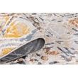 L'Baiet Lena Distressed Blue Geometric 5 ft. x 7 ft. Fabric Area Rug