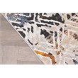 L'Baiet Lena Distressed Geometric Blue 8 ft. x 10 ft. Fabric Area Rug