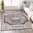 L'Baiet Lara Blue Oriental 2 ft. x 6 ft.  Fabric Runner Rug