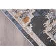 L'Baiet Lara Blue Oriental 4 ft. x 6 ft. Fabric Area Rug