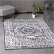 L'Baiet Lina Blue Oriental 8 ft. x 10 ft. Fabric Area Rug