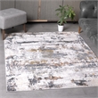 L'Baiet Elena Blue Distressed 8 ft. x 10 ft. Fabric Area Rug