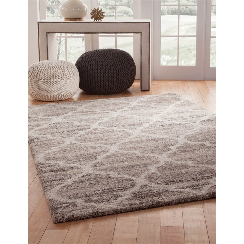 Maddie Home Carmen 8x10 Area Rug in Tan and Brown