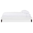 Maddie Home Preston Faux Leather Full Platform Bed Frame in White