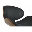 Maddie Home Adjustable Faux Leather Upholstered Barstool in Black