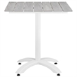 Maddie Home Outdoor Dining Table in White and Light Gray