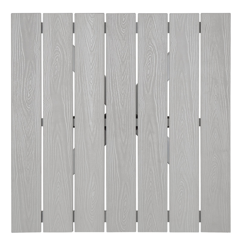 Maddie Home Outdoor Dining Table in White and Light Gray