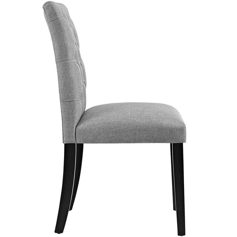 Maddie Home Upholstered Dining Side Chair in Light Gray