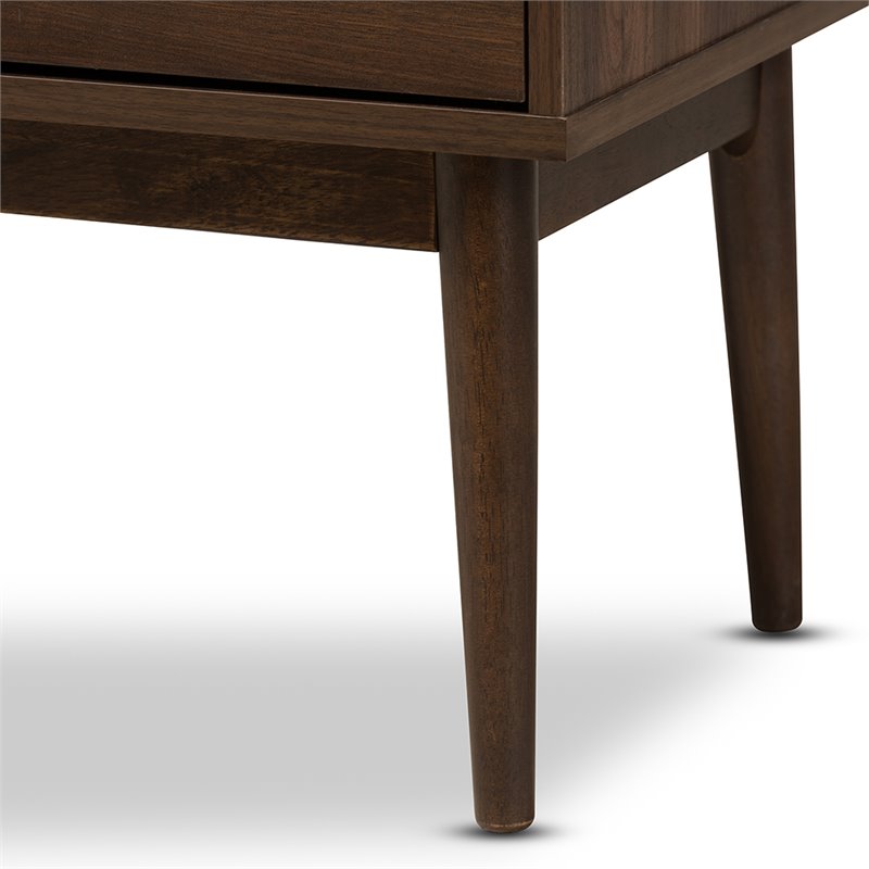 Maddie Home Particle Board Walnut Brown Double Dresser Rectangular 6 Drawers 45.75