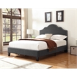 Wallace & Bay Kopa Full Upholstered Bed with Nailhead Trim in Gray