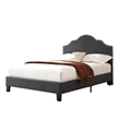 Wallace & Bay Kopa Full Upholstered Bed with Nailhead Trim in Gray