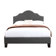 Wallace & Bay Kopa Full Upholstered Bed with Nailhead Trim in Gray