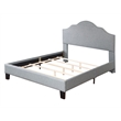 Wallace & Bay Kopa California King Upholstered Bed with Nailhead Trim in Gray
