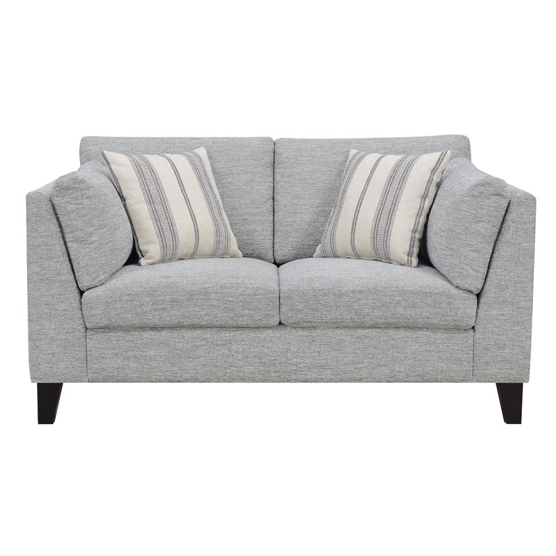 Wallace & Bay Doyle Contemporary Loveseat in Gray