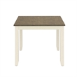 Wallace & Bay Farmhouse 6-Piece Dining Table Set with Bench in Brown/White