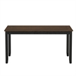Brown and Black Farmhouse 6-Piece Dining Set With Bench