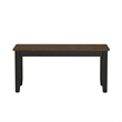 Brown and Black Farmhouse 6-Piece Dining Set With Bench
