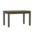 Brown Casual 6-Piece Gathering Height Table Set with Storage Drawers