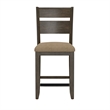 Brown Casual 6-Piece Gathering Height Table Set with Storage Drawers