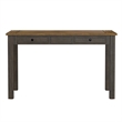 Brown Casual 6-Piece Gathering Height Table Set with Storage Drawers